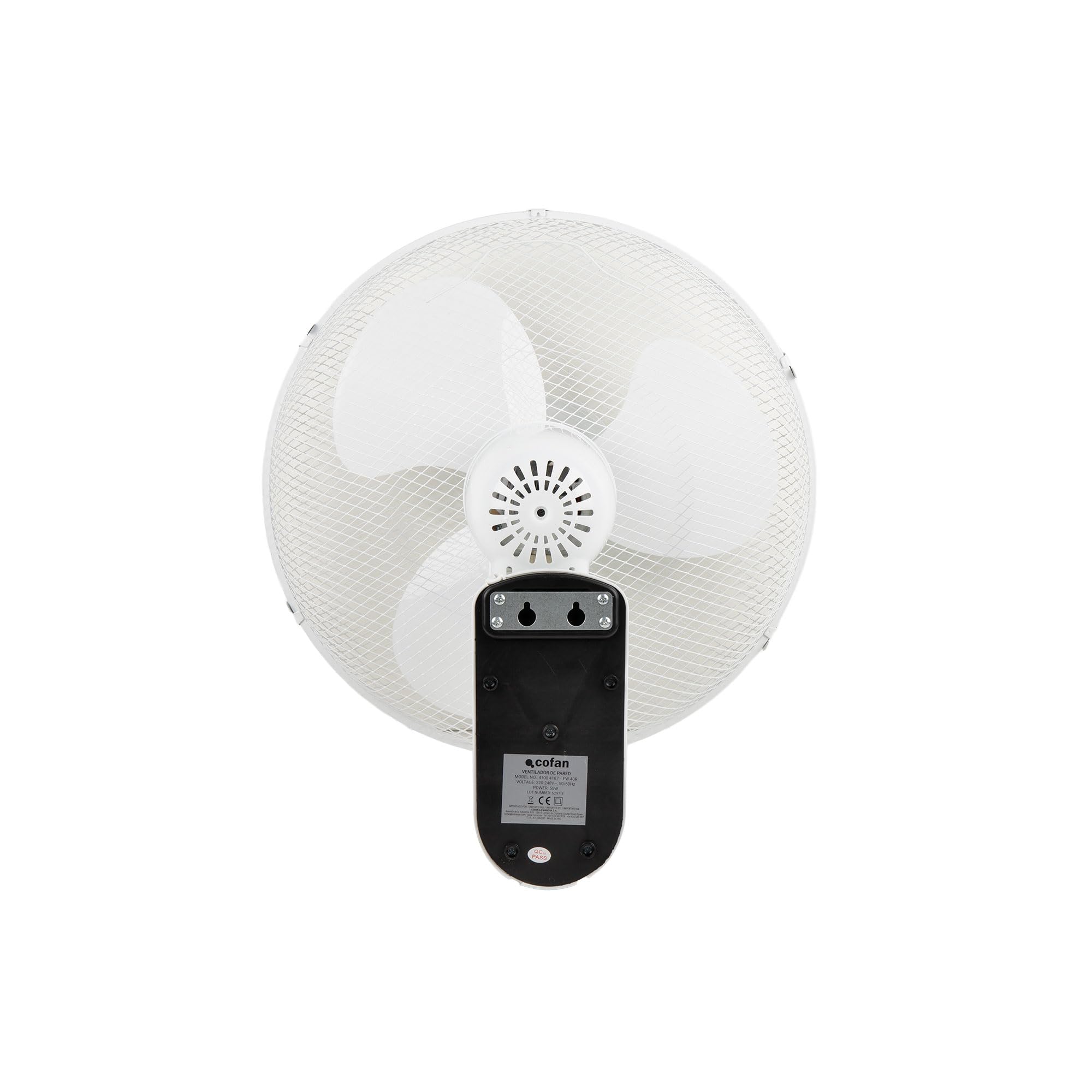 Cofan Wandventilator mit Timer und Fernbedienung | Leistung 50 W | mit drei Geschwindigkeitsstufen | Weiß