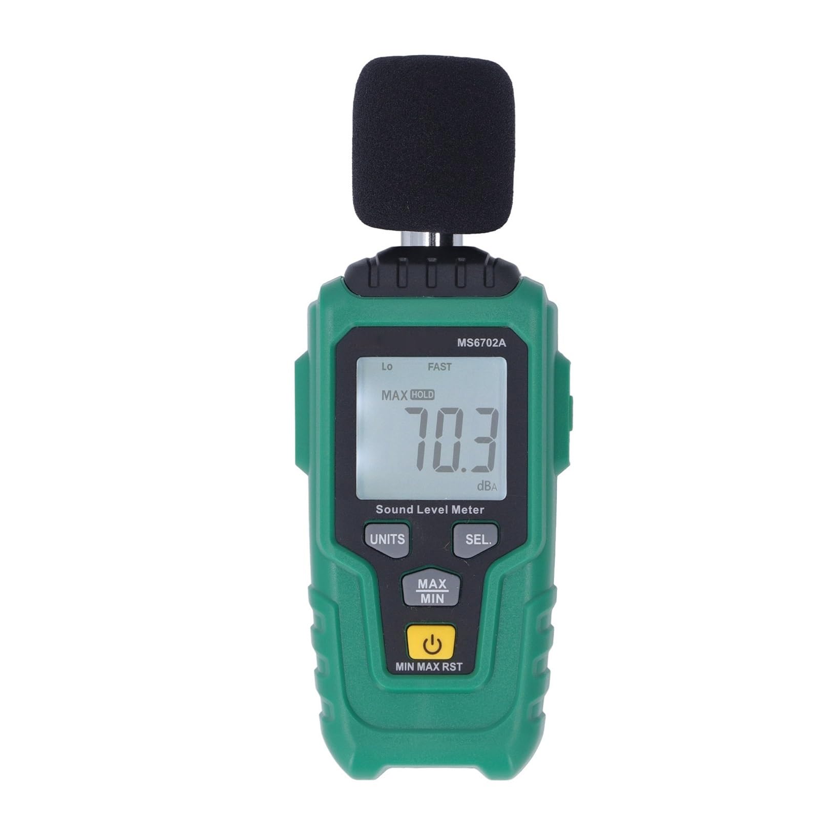 Fonometro, Fonometro Digitale Portatile Misuratore di livello sonoro digitale LCD retroilluminato Tester di decibel portatile Rilevatore di volume di rumore multifunzionale for la casa per Aula, Uffic