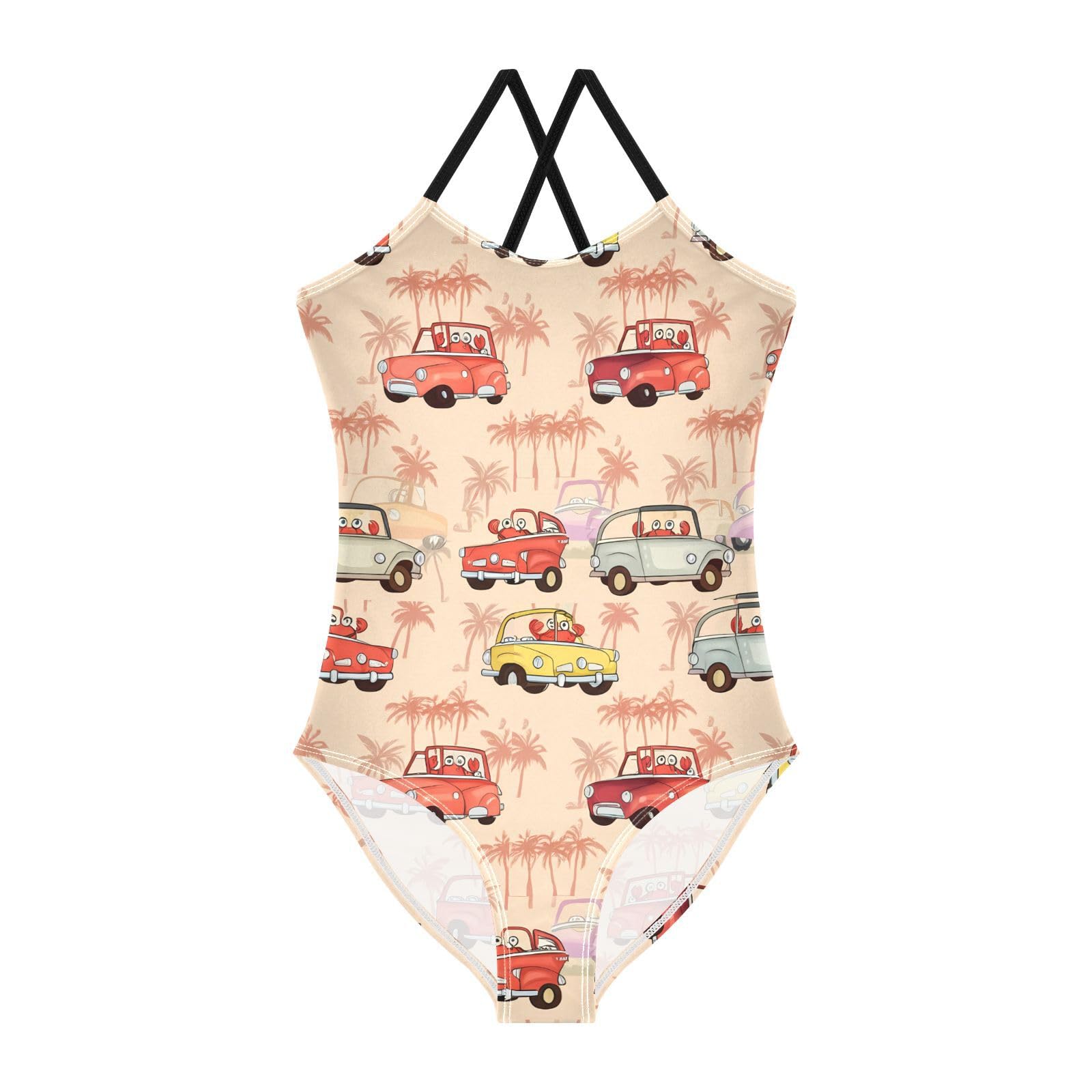 UMIRIKO Toddler Cartoon Cars Palm Trees One Piece Swimsuits for Girls 3T 202c1754