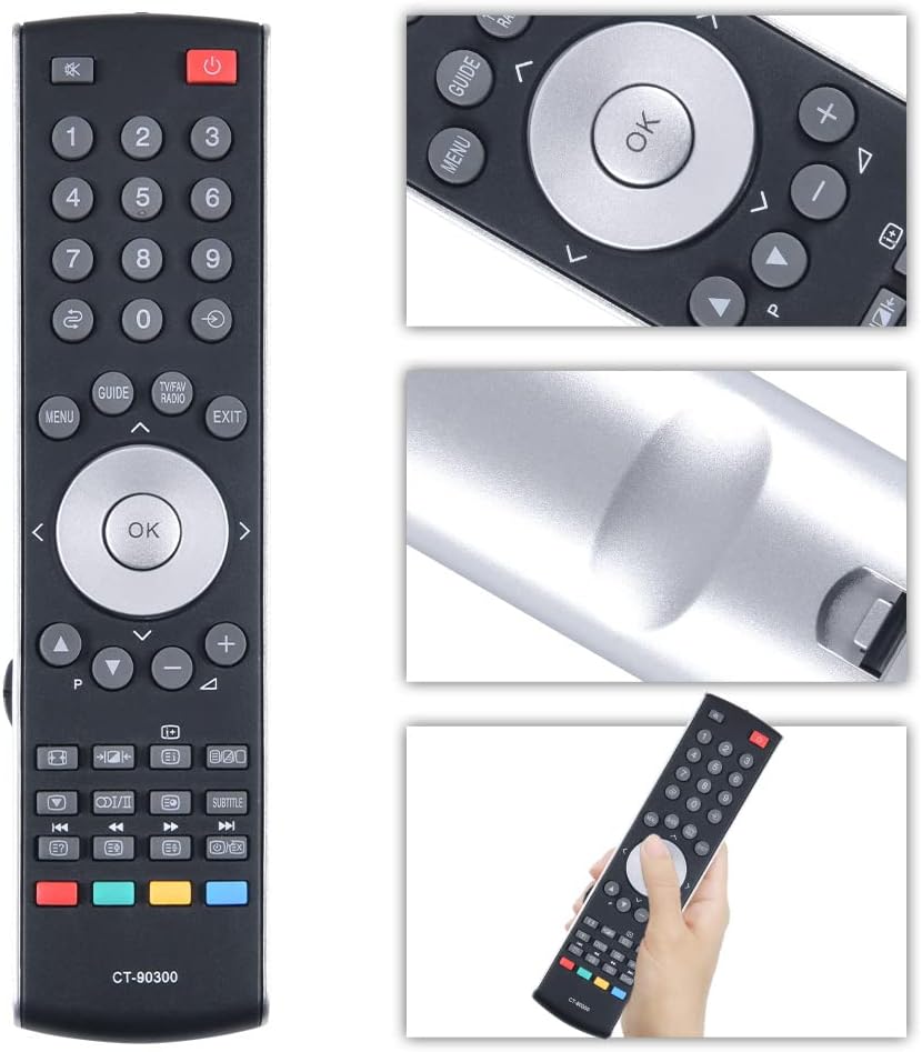 CT-90300 Replacement Remote Control for Toshiba LCD LED TV CT90300 19AV505D 26AV505D 32AV503D 32AV555DG 32AV563D 37AV505D 42AV504D 42AV554D - Image 3
