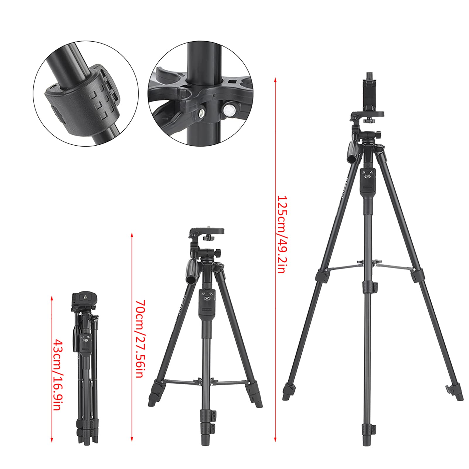 Alomejor Tripode Extensible para Selfie con Control Remoto Inalambrico