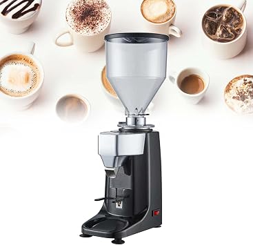 Commercial Electric Coffee Grinder 250W, 0-19 Levels of Adjustable Grinding Fineness, LCD Digital Display, Espresso Maker Latte Machine, for Espresso, Drip, French Press,Black