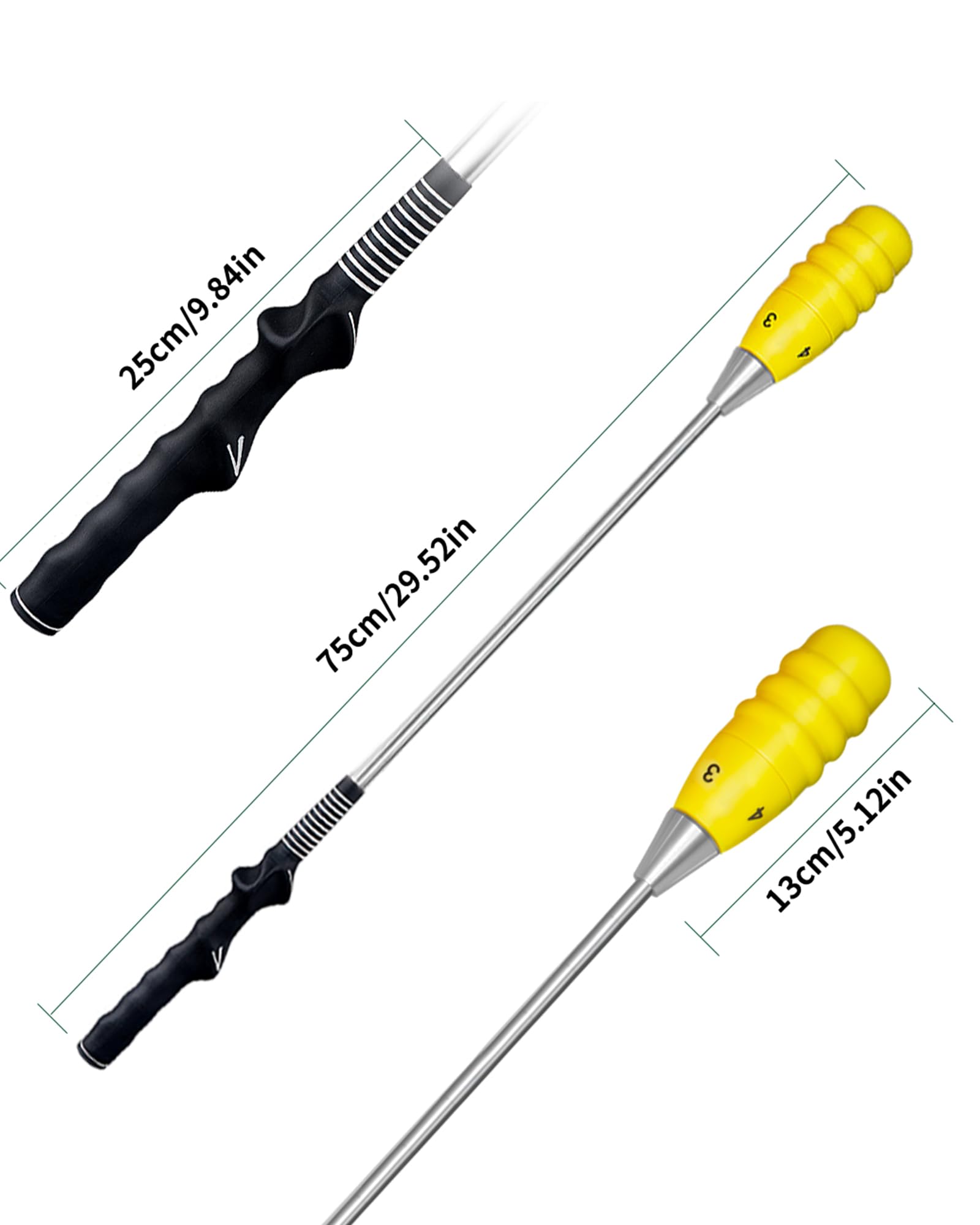 CAITON Golf Swing Trainer - Adjustable 5-Gear Golf Swing Stick for