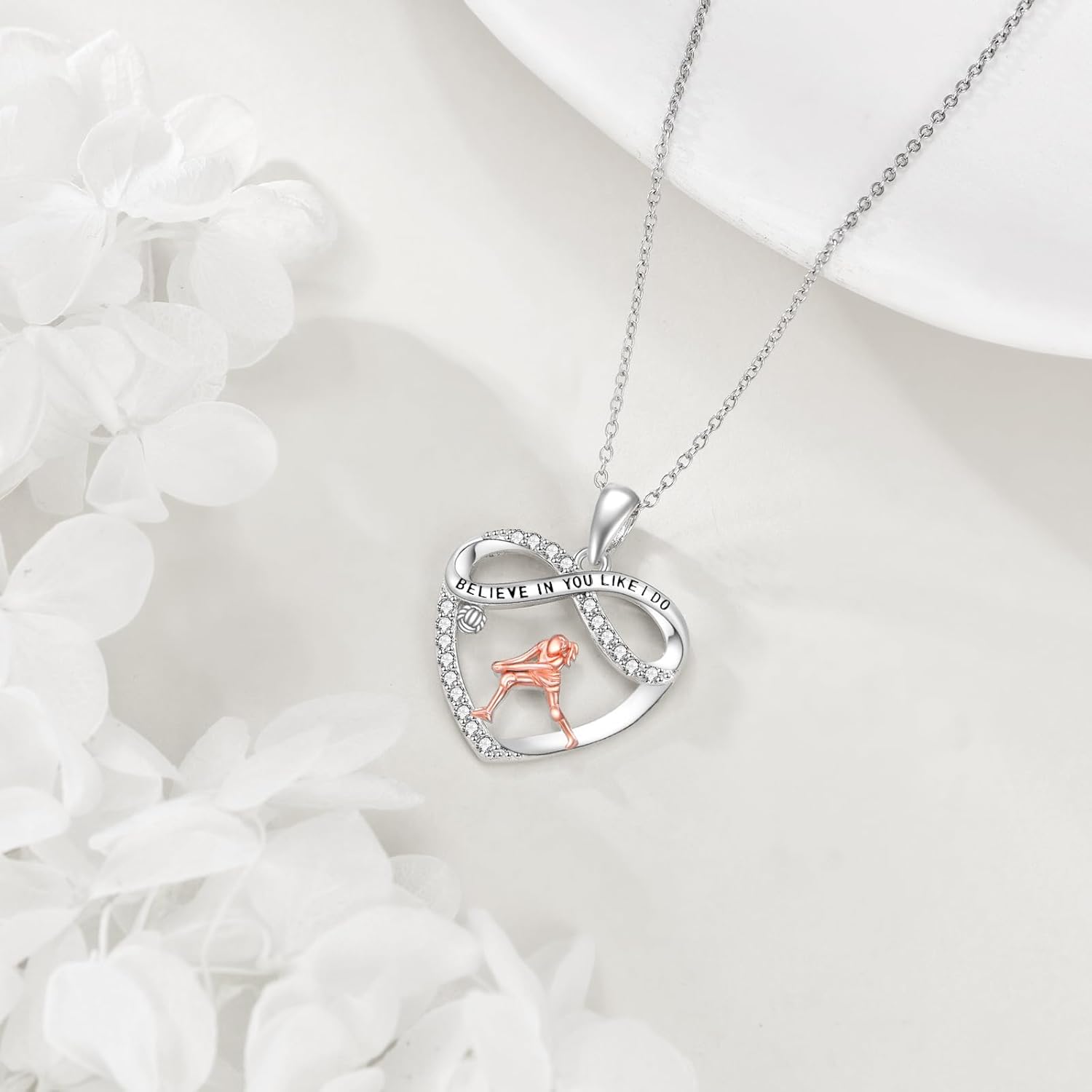 YFN Sports Jewelry Gifts for Women Sterling Silver Softball Baseball Golf Basketball Volleyball Bike Runner Pendant Necklace for Softball Lovers and Fans Jewelry Gift - Image 5