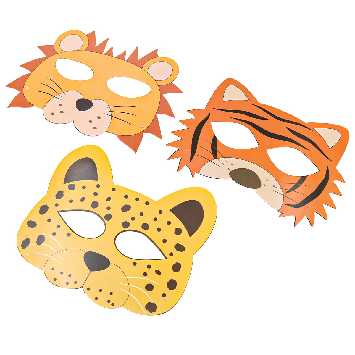 16 Masques Animaux En Papier Pour Enfants - Zèbre, Lion, éléphant, Etc., élastique Réglable, Pour Fête, Anniversaire, Carnaval - 12