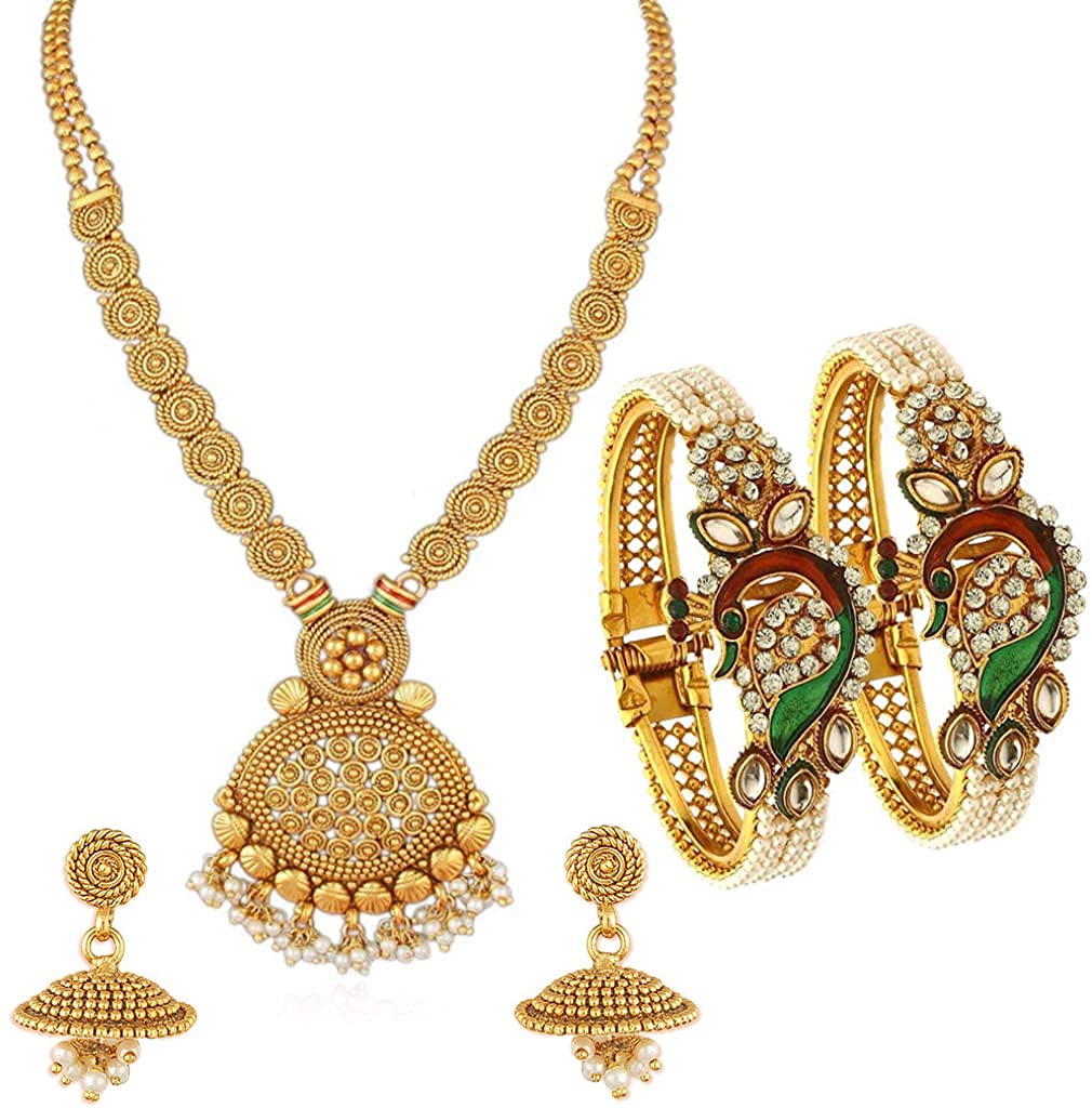 Buy Dazzling Pearl Gold Plated Wedding 