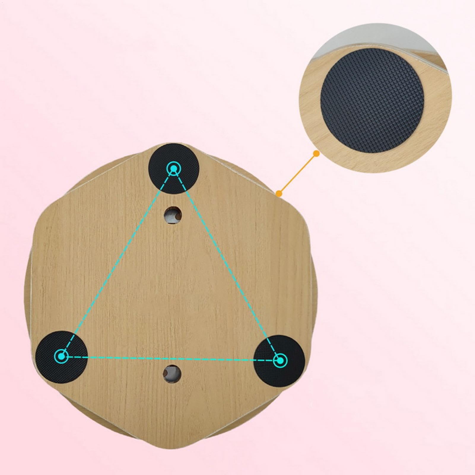 Máquina de ejercicios giratorios, placa giratoria de madera grande, tabla giratoria de madera para equilibrar la cintura, disco giratorio de madera maciza antideslizante para el hogar y el fitness