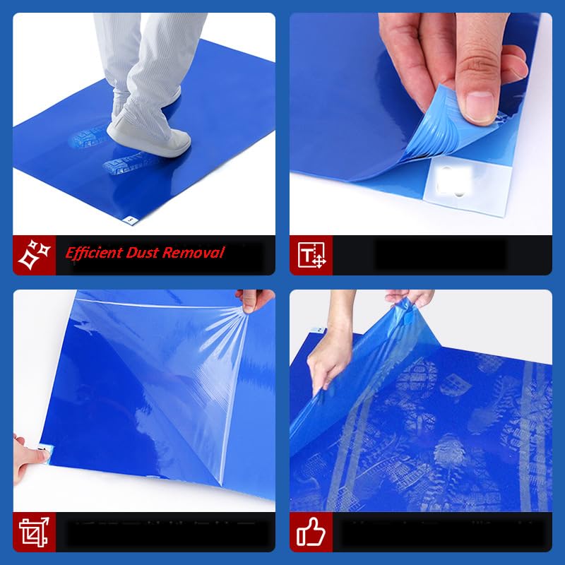 Tapis de sol adhésif anti-poussière bleu pour protéger vos pièces techniques - 3