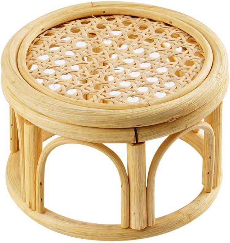 Generic Rattan Round Riser Plant Stand - Rattan Material - Indoor/Outdoor - Modern Style