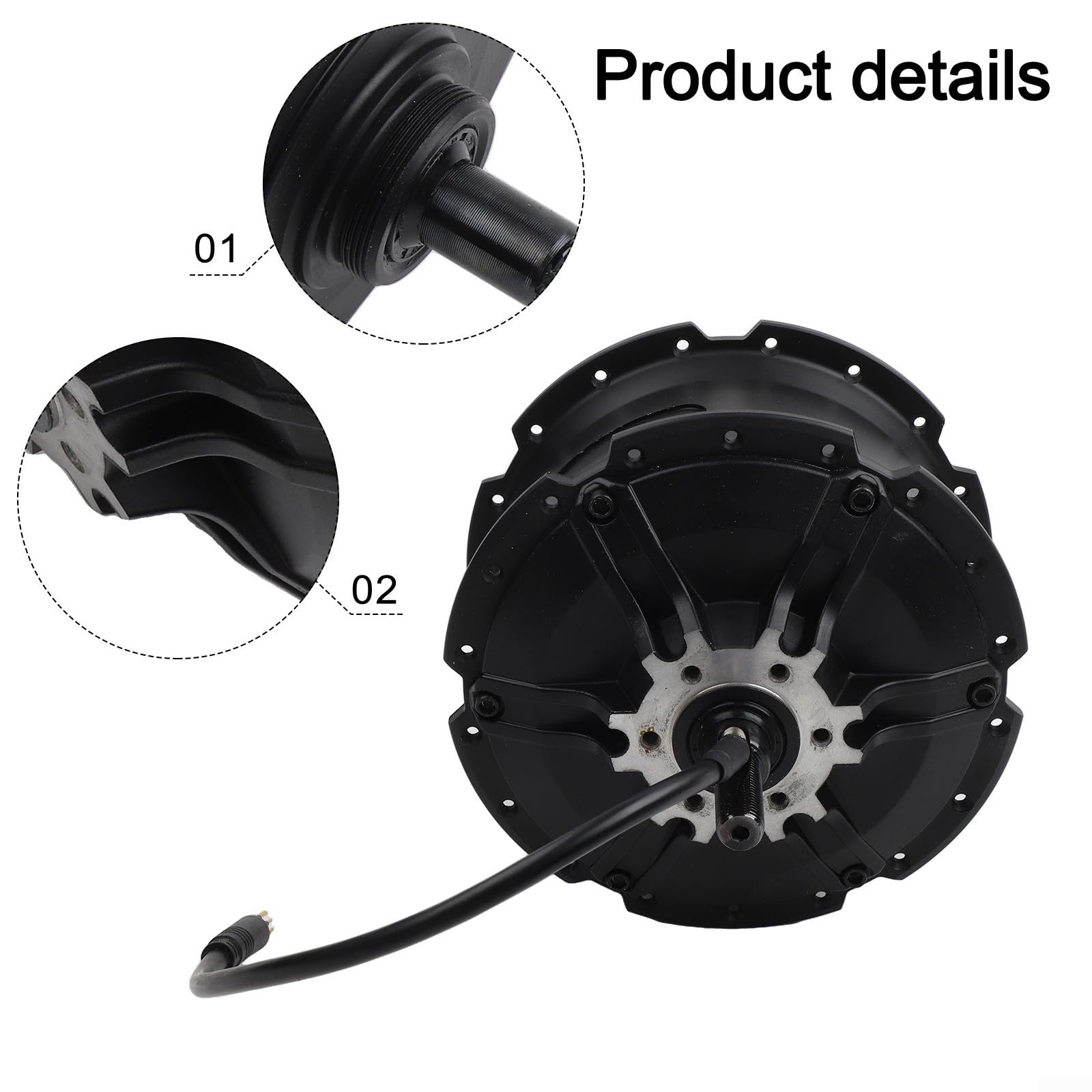 Motore di ricambio per bicicletta elettrica, 48 V, 750 W, ad alta coppia, per mozzi bici elettriche e motori Fat Bike (installazione larga 175 mm)