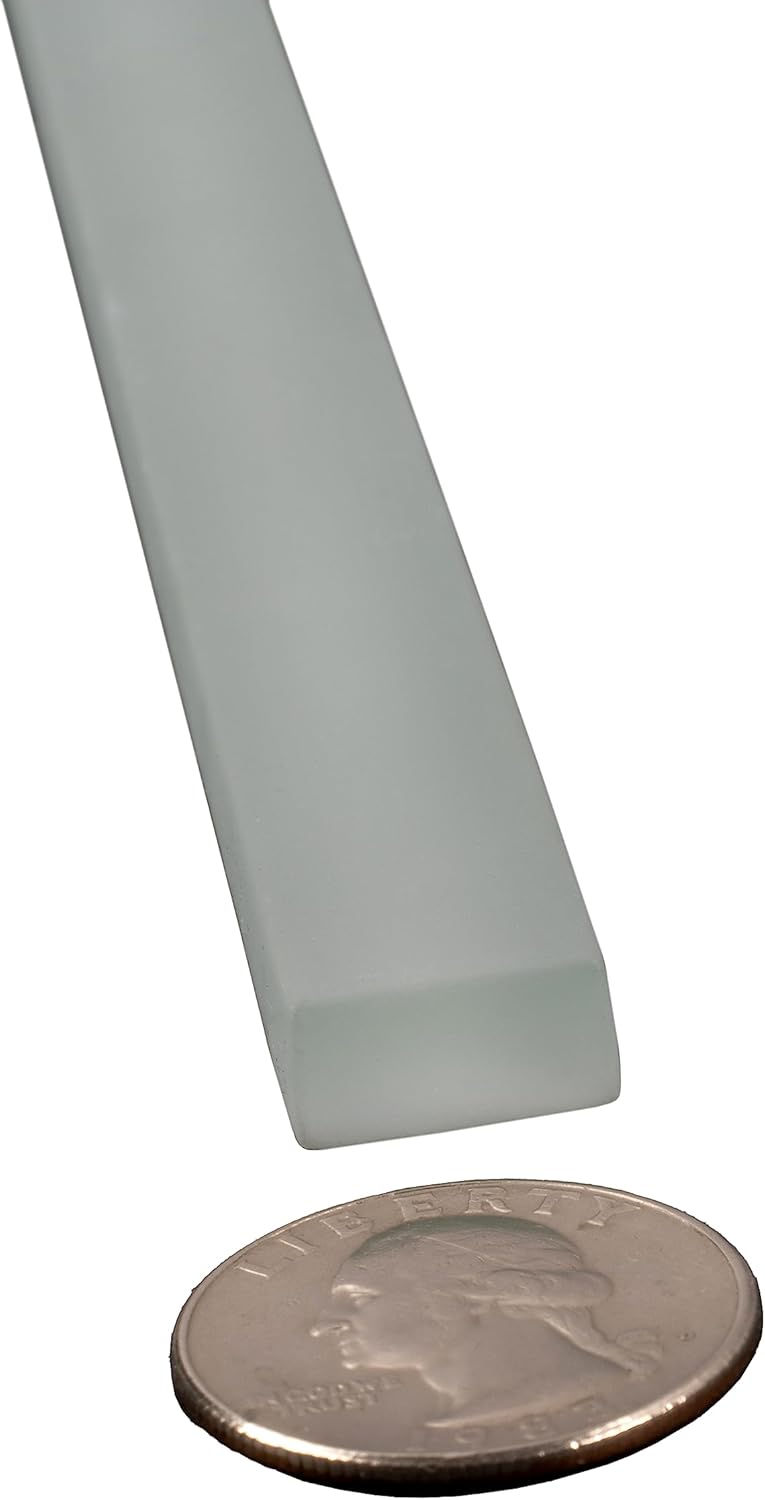 Dark Gray Matte Glass Pencil Liner Tile Trim – 1/2" x 12" – 10-Pack – Glass Tile Border and Accent Trim for Kitchen Bathroom Shower – Tiletopia Dark Gray Matte Pencil Liner