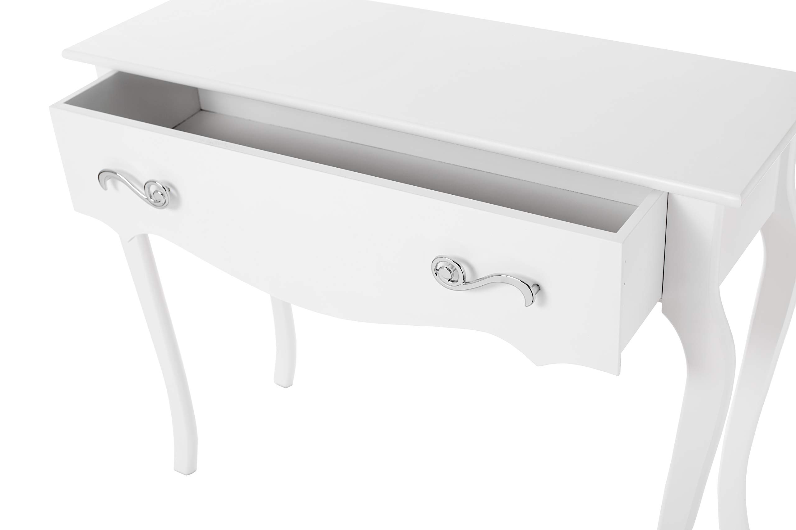 Recibidores Clásicos - Consola 1 Cajón Blanca (94x32x78)