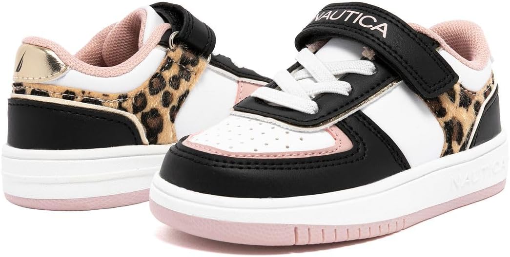 Nautica Kids Girls Sneakers with Adjustable Strap and Bungee Straps | Comfortable Casual Shoes (Toddler/Little Kid) - Image 6