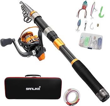 Amazon | サンライク(SANLIKE) 釣りセット 炭素伸縮式釣竿