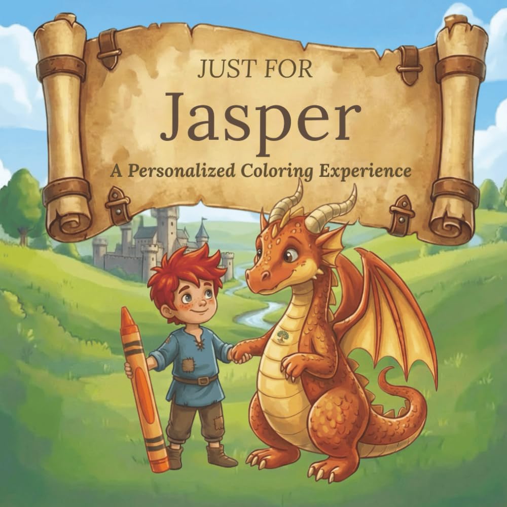Just for Jasper: A Personalized Coloring Experience: 50 total coloring pages | 28 coloring pages featuring Jasper's name | 22 coloring pages themed for boys (Personalized Coloring Book Series)