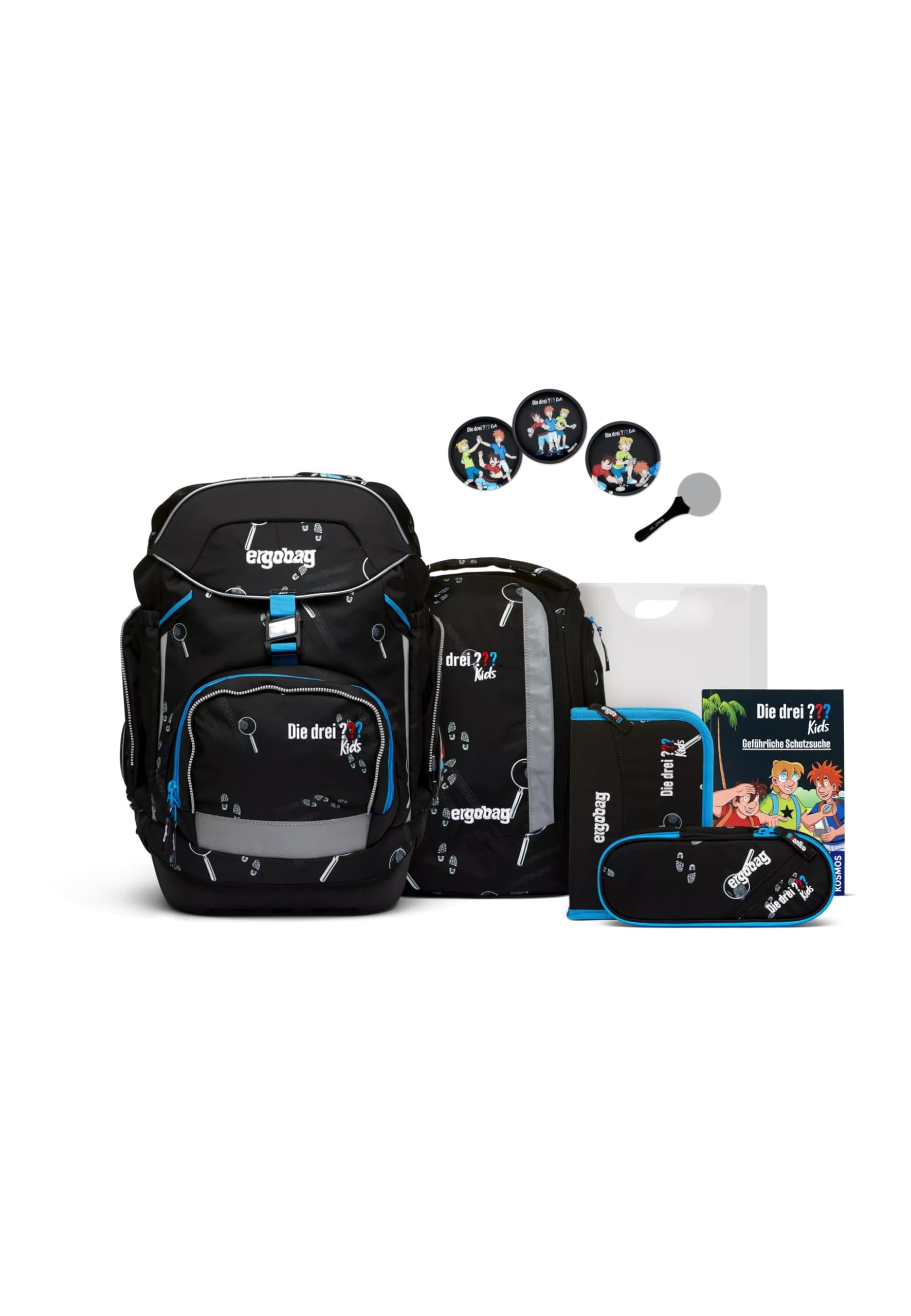 ergobag Pack Set ergonomischer Schulrucksack, Vorgänger-Kollektion, flexibel 6-teilig 1.Klasse Grundschule