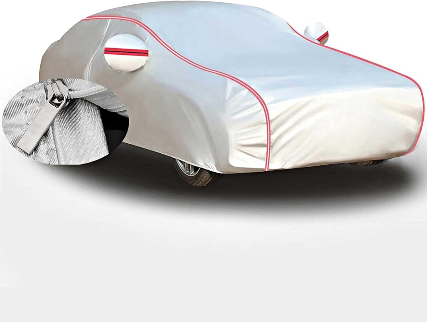 Funda para Coche para Alfa Romeo Giulietta, Funda Coche Exterior, Lona Coche con Cremallera Lateral, Impermeable Al Polvo Resistente al Desgarro mc13