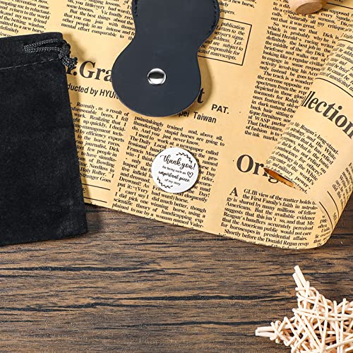 Pocket Hug Token Long Distance Relationship Keepsake Stainless Steel Double Sided Inspirational Gift With Pu Leather Keychain (Important Piece Of My Story) #TOP4