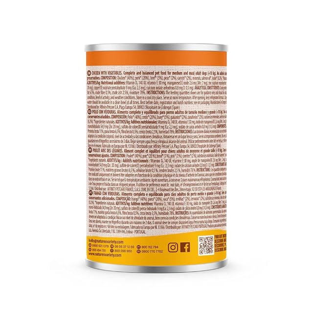 Foto 3 de 5 de Nature's Variety - Paté para Perros Adultos Medianos y Grandes con Pollo 12 x 400g