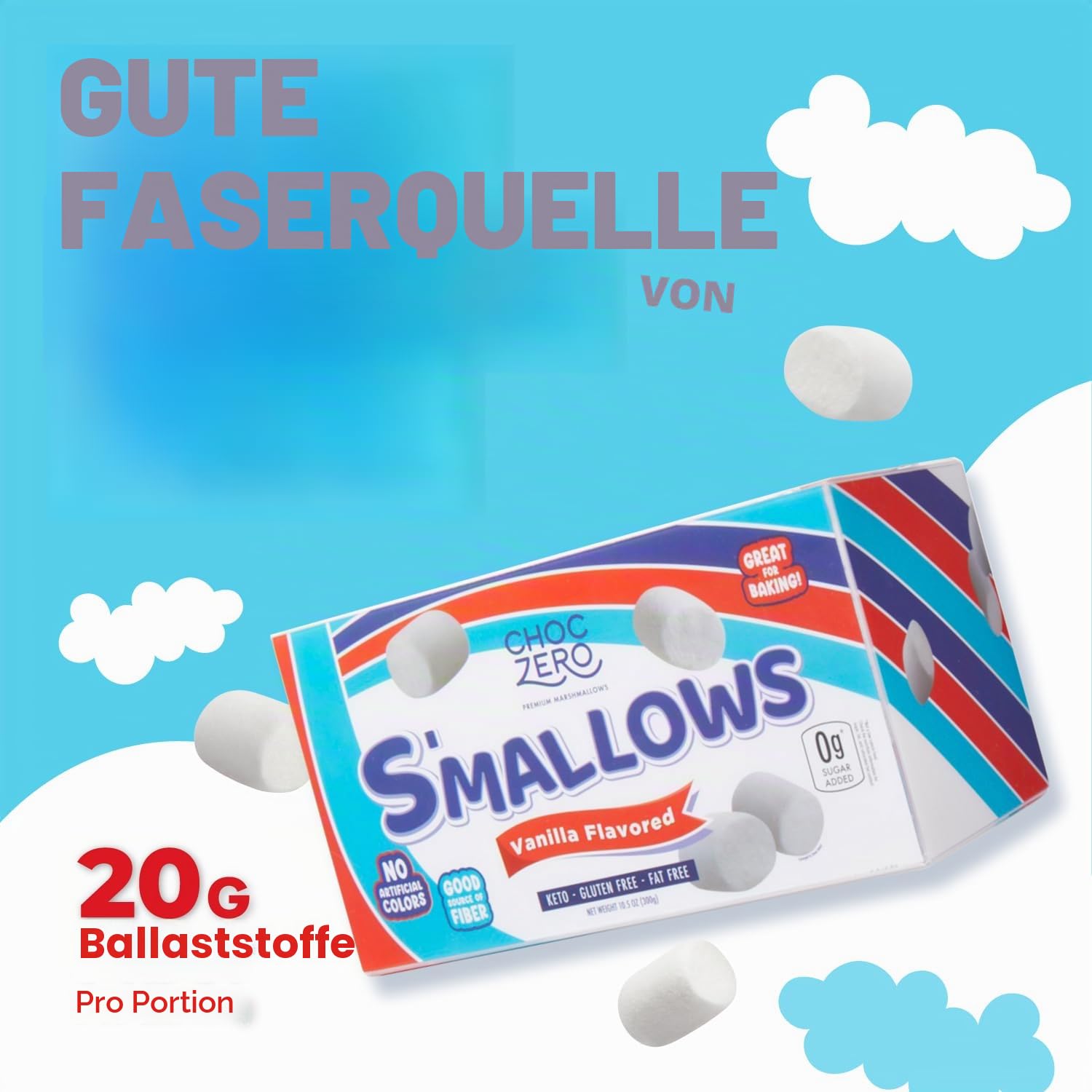ChocZero Zuckerfreie Marshmallows, 300 ml