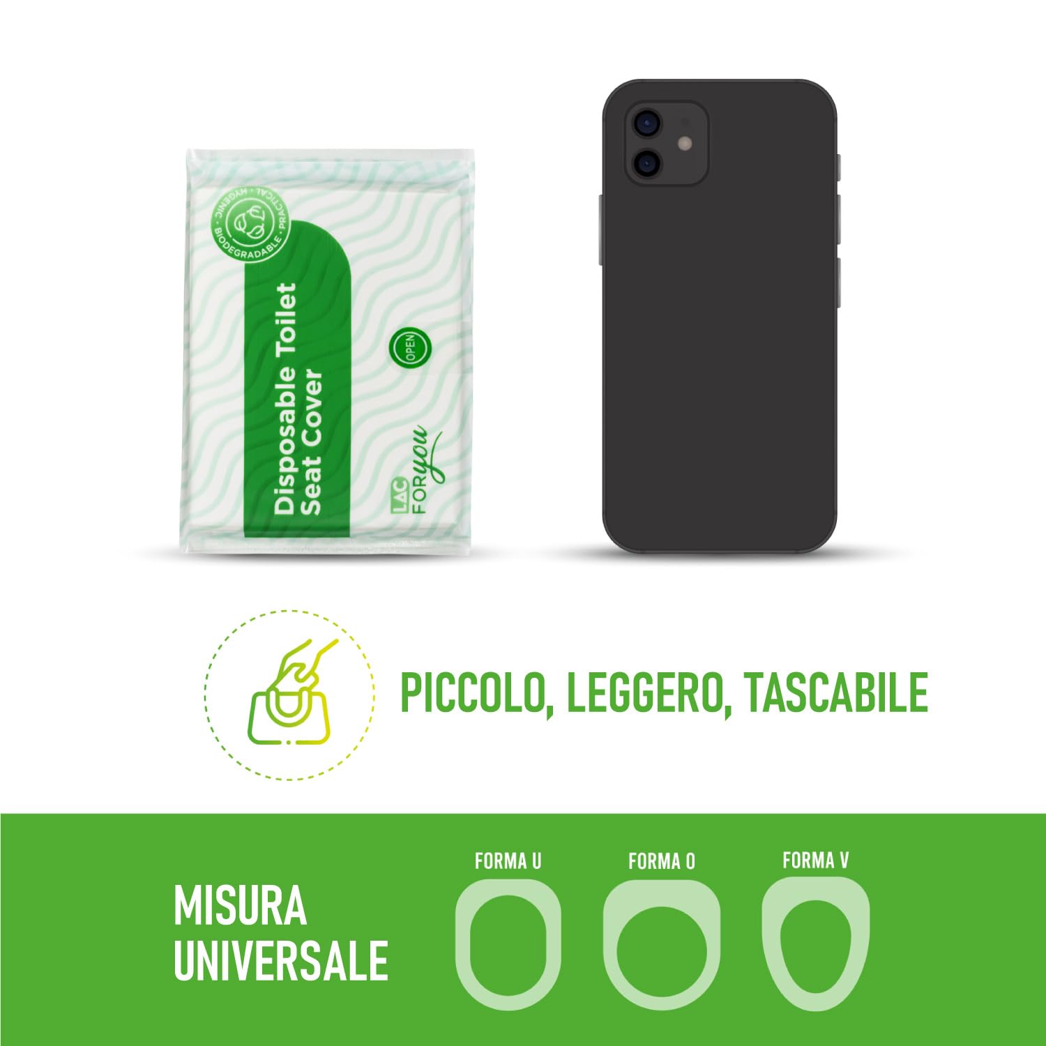 60 Copriwater Usa E Getta Biodegradabili - Igienici E Tascabili Per Viaggi E Bagni Pubblici - Foto 9