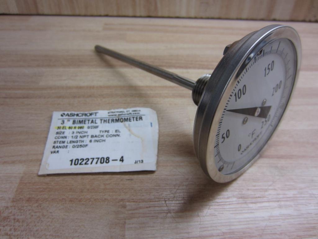 Ashcroft 30 EL 60 R 060 Thermometer 30EL60R060 0-250°F