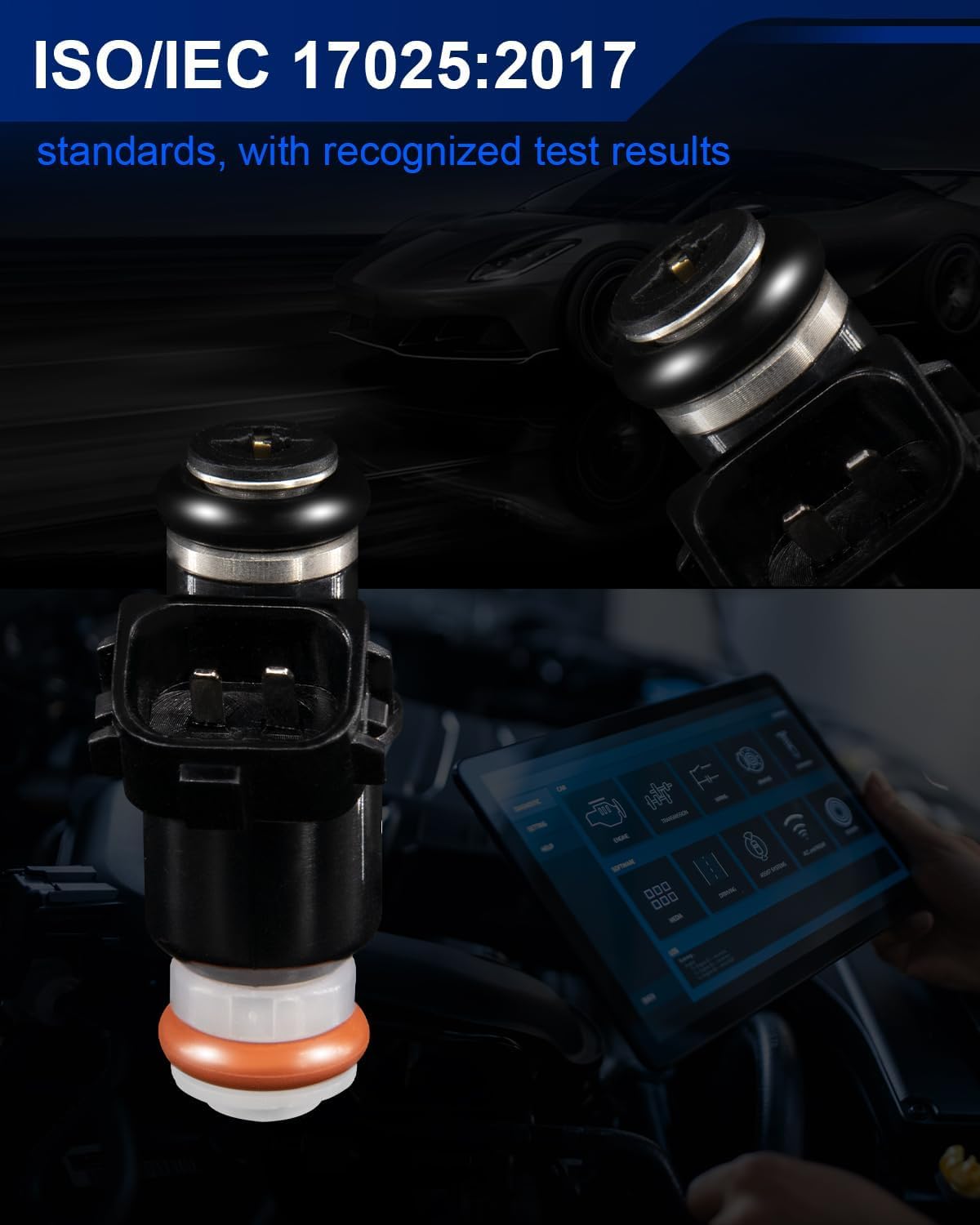 Upgraded 16450PLC003 Fuel Injectors Fits For:-Honda Civic 2001-2005 dx, Civic 2001-2005 hx, Civic 2001-2005 lx, Civic 2004-2005 value package 1.7L L4, OE# 16450PLD003 FJ338 (set of 4)