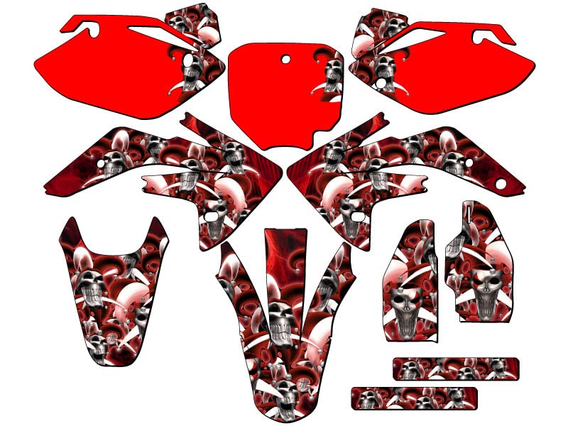 2007-2023 CRF 150 R Jester Red Senge Graphics Complete Kit Compatible with Honda