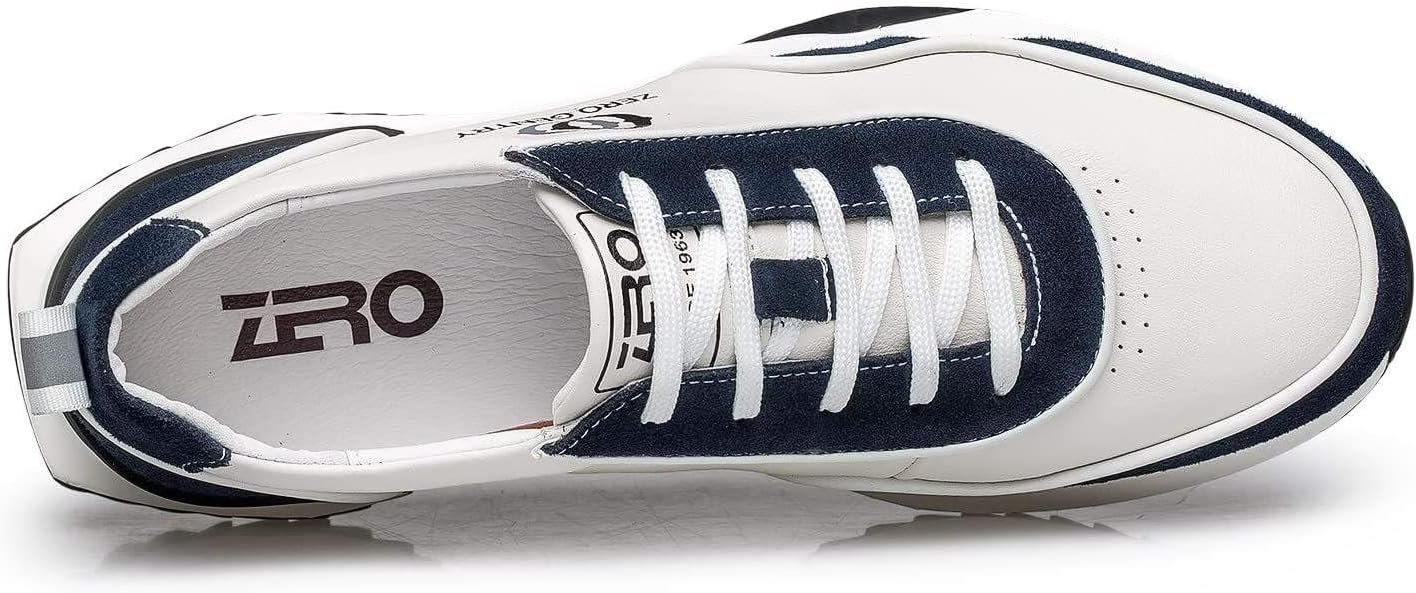 ZRO Men's Handmade Light Luxury Top-Layer Cowhide Leather Casual Sneakers - Comfort Office & Walking Shoes - Image 4