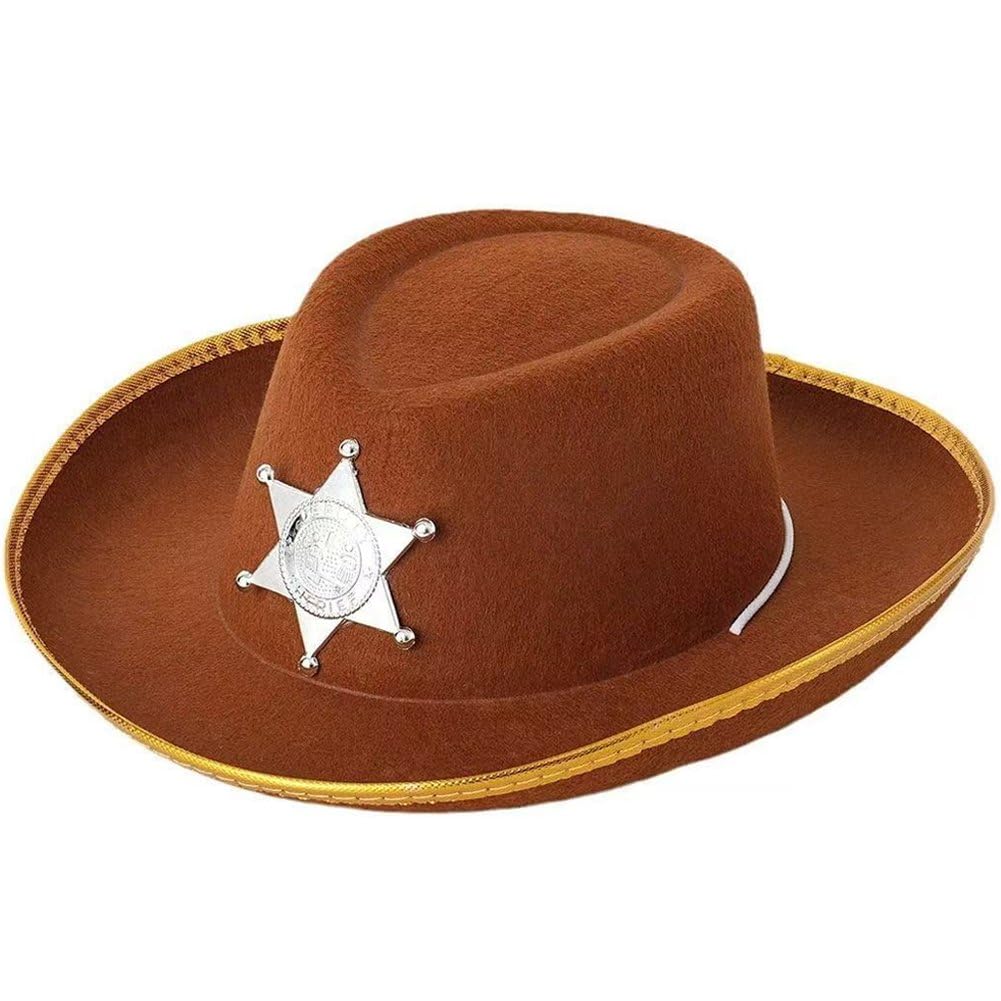 Sslvya Western Cowboy Hat Unisex Decorative Cowgirl Cap Wide Brim Panama Hat for Outdoor Western Party