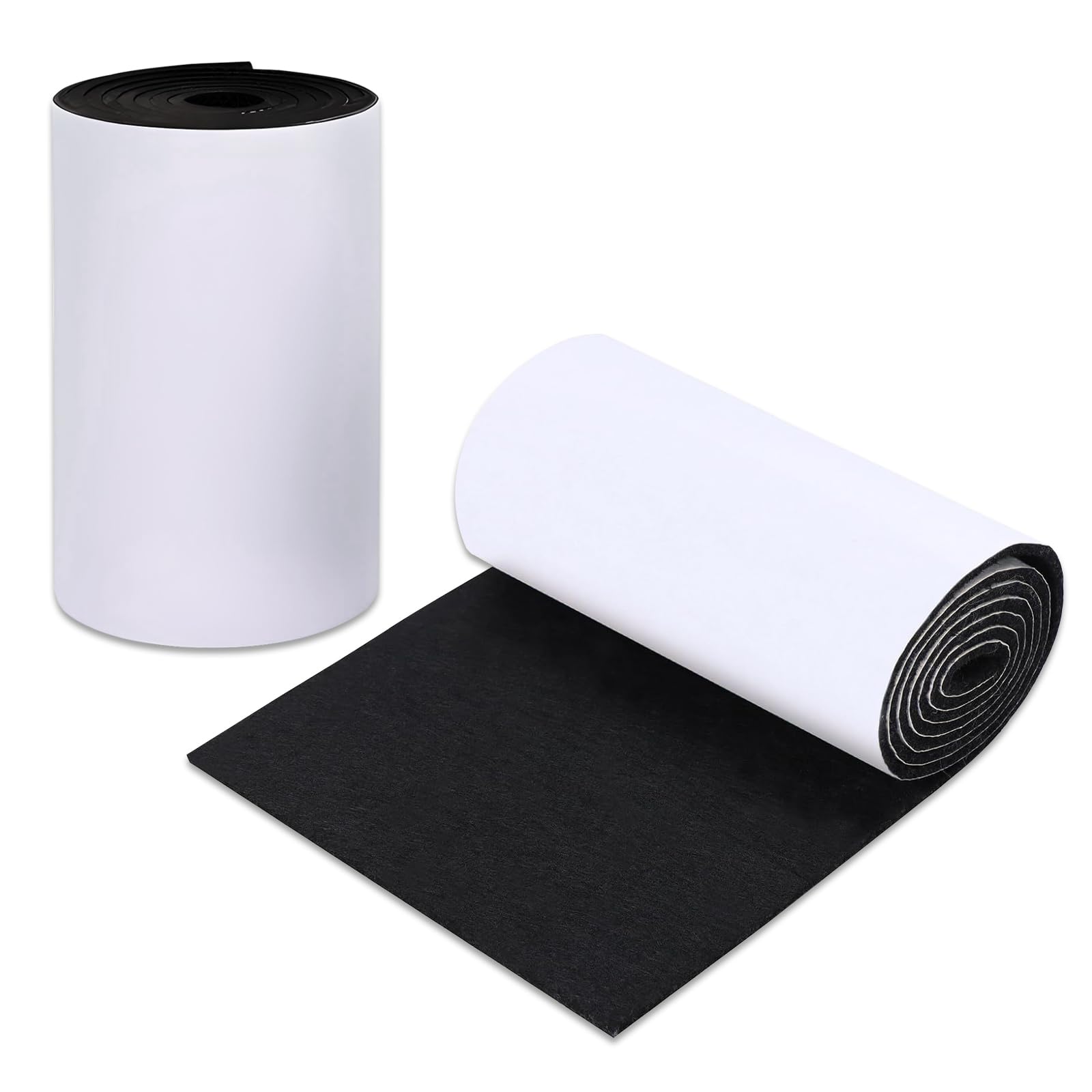 Tflpuo Black 2 Pcs Self Adhesive Felt Fabric, 40Cmx3m Sticky Back Felt 1Mm Thick Self Adhesive Fabric Roll For Drawer Jewelry Box Liner Cup Mat