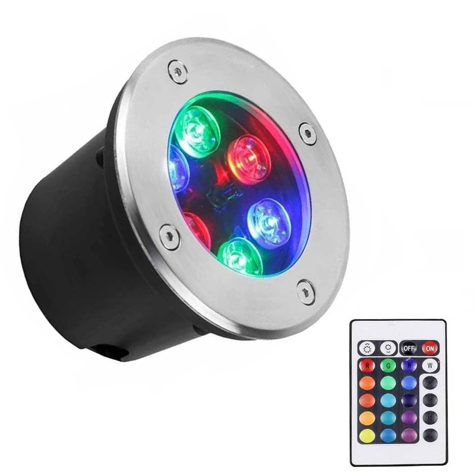 Luces De Paisaje Submarino - Foco LED Piscina, Foco Sumergible IP68, Foco Sumergible LED Con Cambio De Color RGB, Para Jardín, Focos De Piscina, con Mando A Distancia ( Color : 12V , Size : 36w )