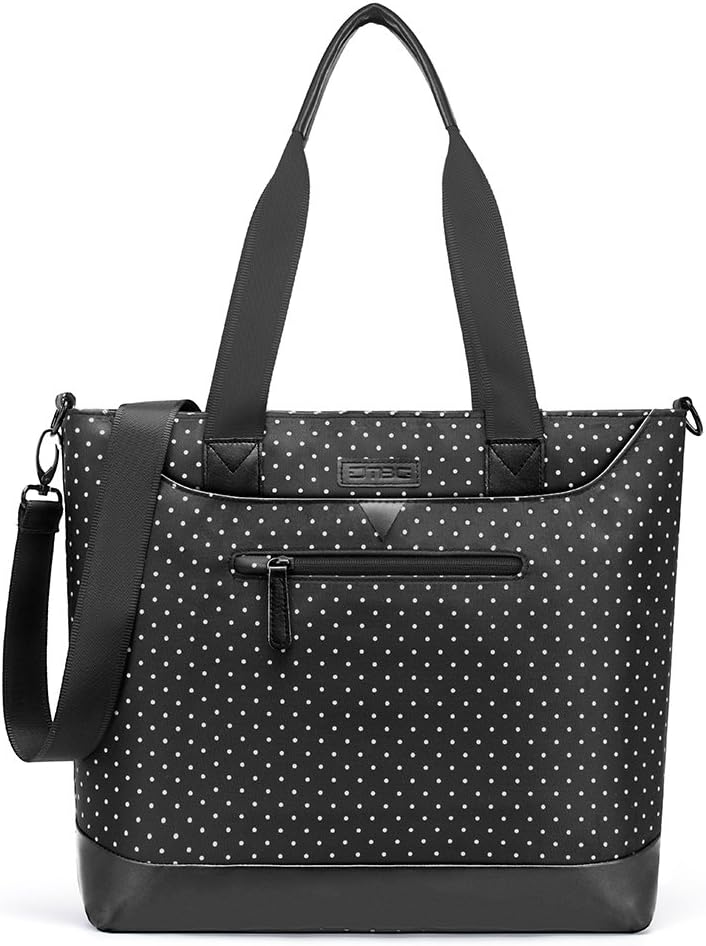 Women Laptop Bag 15.6 Inch,DTBG White Dot Nylon Classic