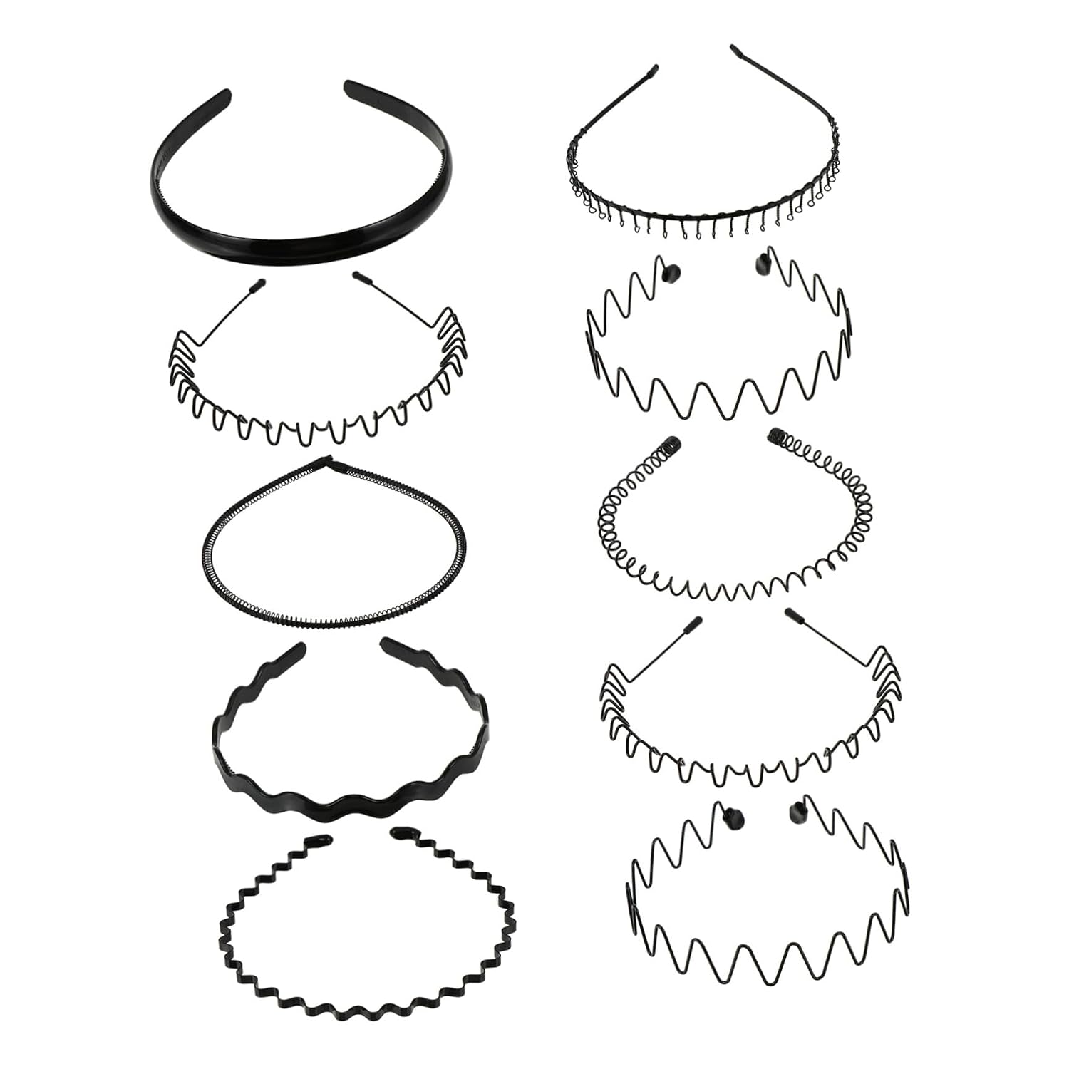 10pcs Invisible Sports Fashion Hair Band Metal Hair Hoop Headband Clips Set for Girls