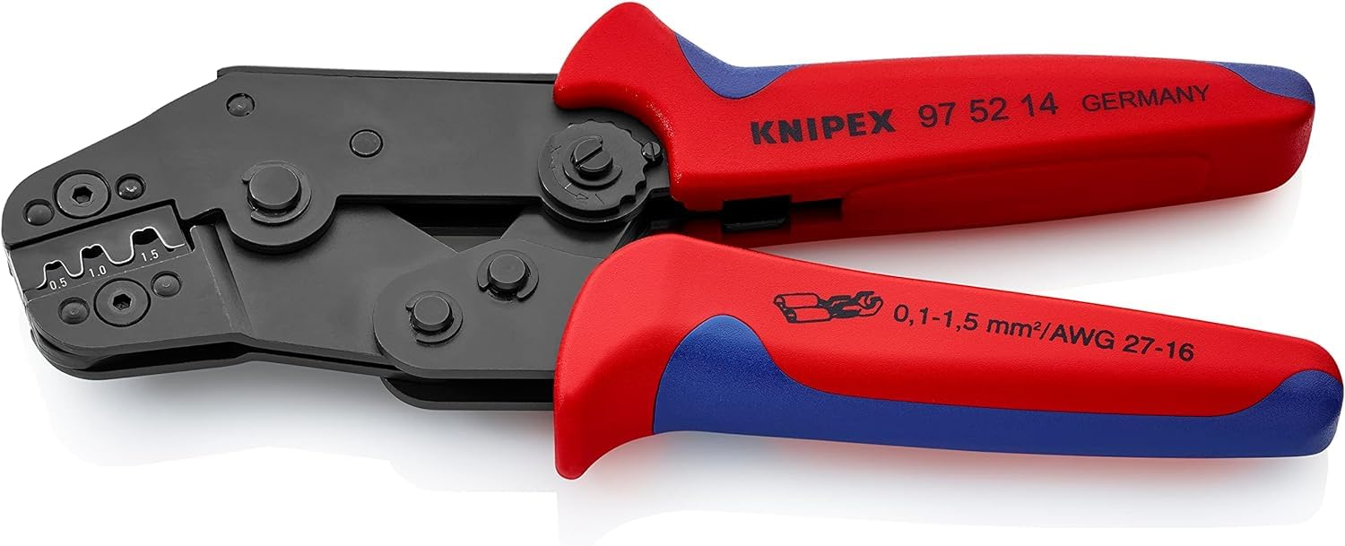 Image secondaire de Knipex Pince à sertir forme courte brunie, avec gaines bi-matière 195 mm 97 52 14