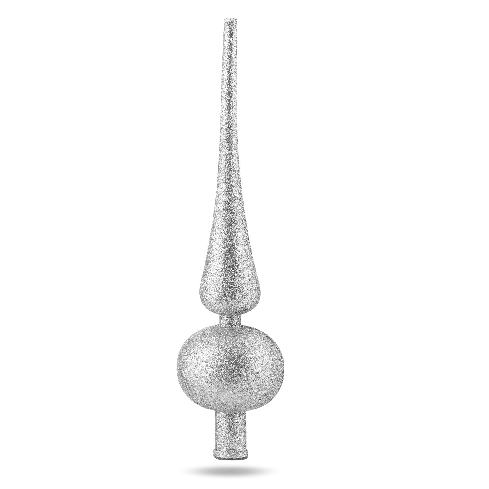 Pointed Silver Christmas Tree Topper Tree Topper Pointed Attachment for Fir Tree Fir Tree Topper Christmas Tree Christmas (Pointed-Silver)