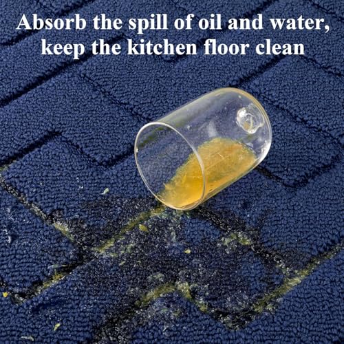 Image of hicorfe Kitchen Runner Rug,20 inchx48 inch+20 inchx32 inch Kitchen Set,Non-Slip Kitchen Mat