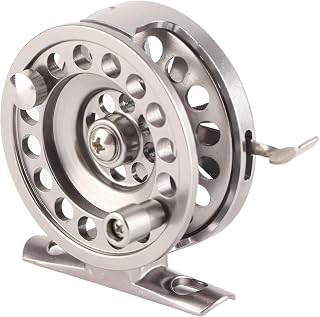 Drfeify Stainless Steel Ice Cream Fishing with Brake, Easy to Install, V Alcohol Consumption in The Shape of V, 4 Options Available, for Ice Fishing Enthusiasts (Ice Fishing Wheel 60)