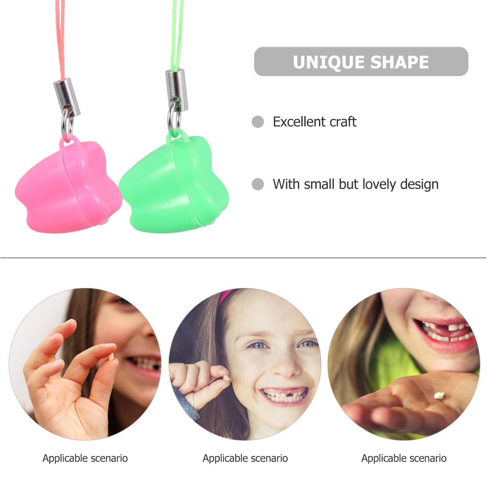 SUPVOX Caja Para Dientes De Leche De Bebé Organizador De 5 Unidades Con Estuche Para Collar Almacenaje Seguro Para Recuerdos Infantiles