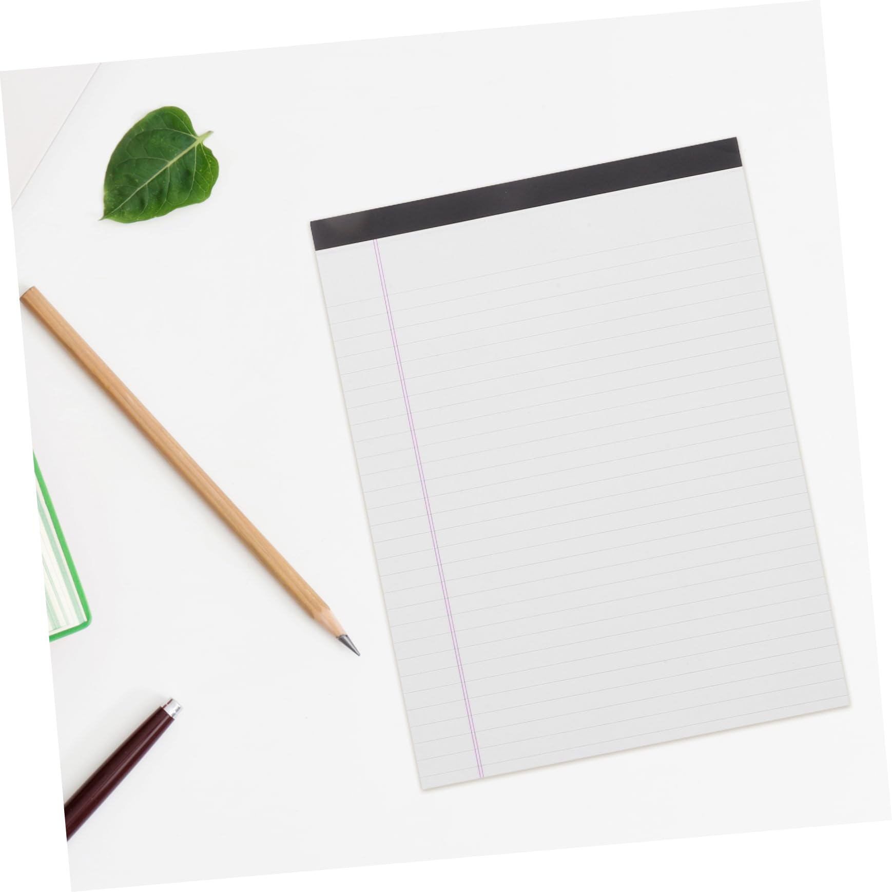 Blocco da Scrittura A4 a Righe Universitarie 4 Pezzi Bianco | Carta, Supporto Rigido, Stampa su Lato, Formato Portatile per Ufficio e Scrittura