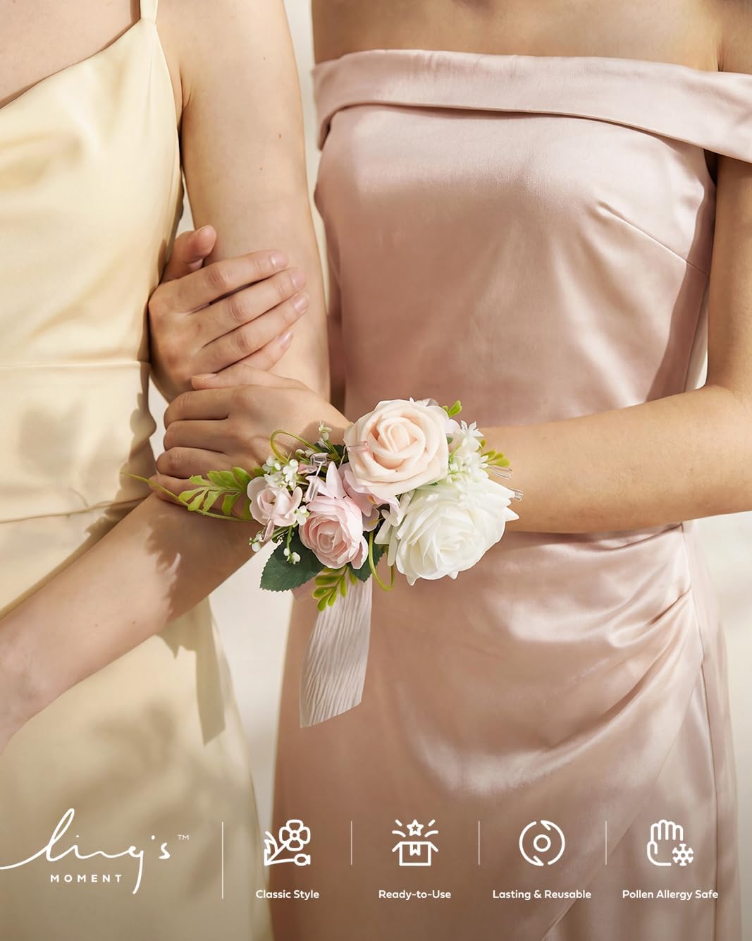 Ling's moment Artificial Flowers Fake Dahlia Faux Gardenia Foam Roses Combo for DIY Wedding Bouquets Centerpieces Arrangement Bridal Shower Party Home Decoration, Powder Pink, 25pcs - Image 6