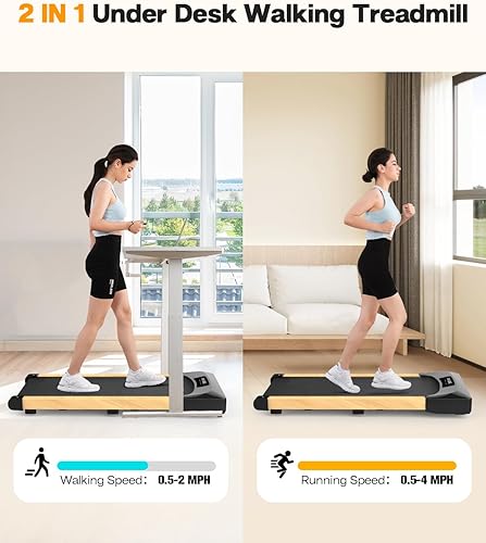 Miniatura 3 de FYC Under Desk Treadmill Walking Pad, 2.5HP Electric Treadmill with RemoteLED Display, 265LB Weight Capacity Installation Free Compact Running
