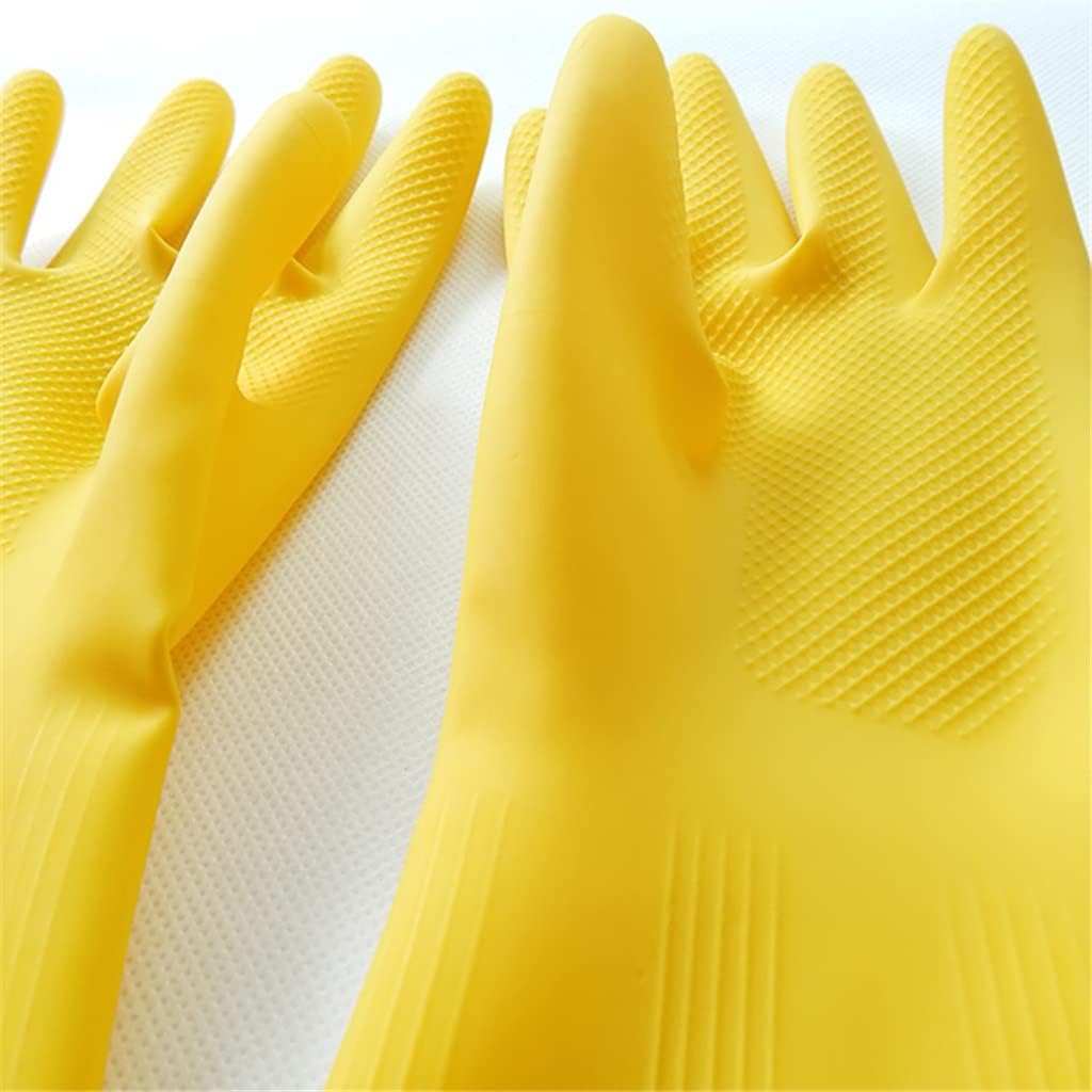 Long Sleeve Kitchen Antiskid Waterproof Household Glove Warm Dishwashing Dust Stop Cleaning Latex Rubber Gloves