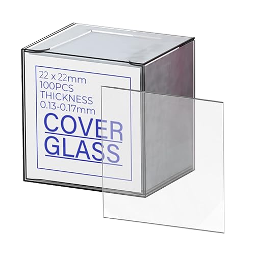 100 piezas 0.866x0.866 in cubierta de microscopio cuadrado cubreobjetos cubierta vidrio para microscopios monoculares binoculares trinoculares