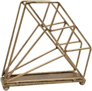 Metal Napkin Holder Hollow Out Diamond Design, Freestanding Tissue Dispenser,for Kitchen Countertops, Dining Table, Picnic Table,bronze