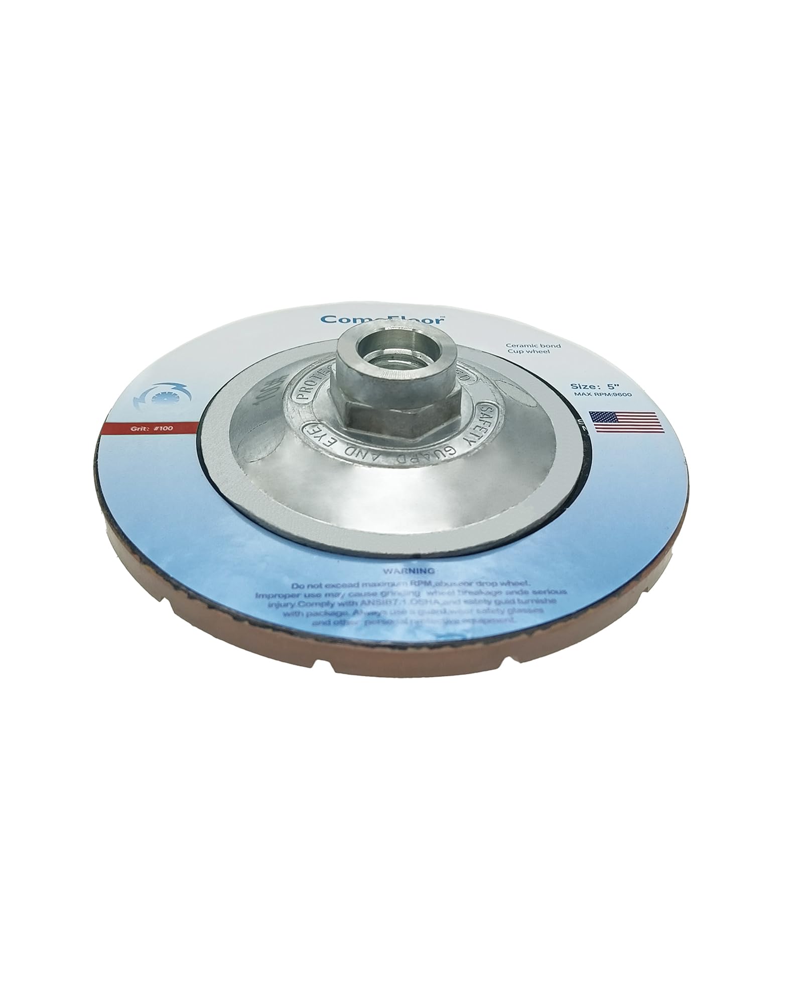Rueda de molienda de hormigón de 5 pulgadas de cerámica para molienda de suelo, discos de pulido de borde seco 100# para amoladora angular, 5/20.3 cm-11