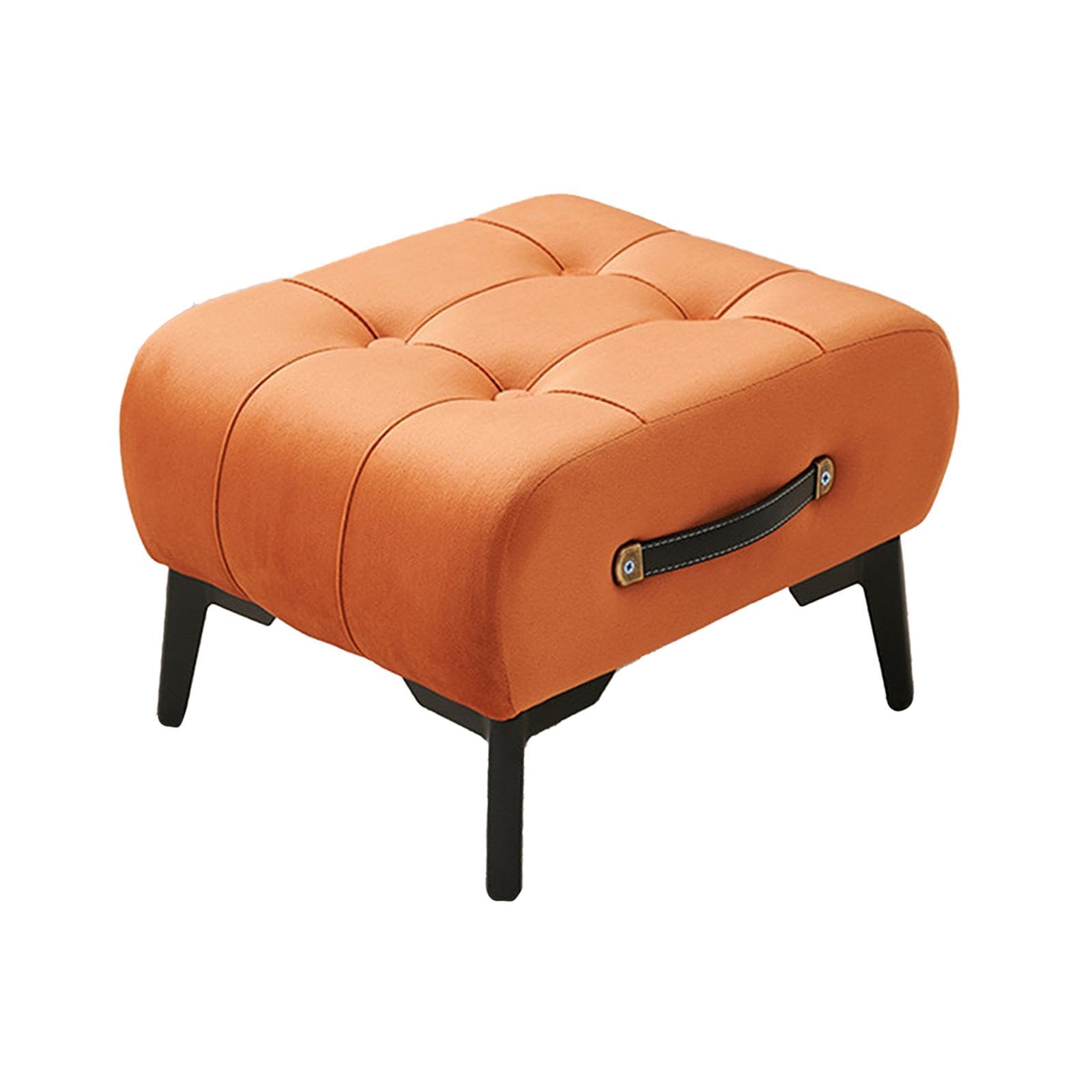 Repose-Pieds en Daim Orange pour Gagner de la Place en Salle de Jeux