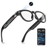 8MP Camera Glasses, AI Smart Glasses with Real-Time Translation & Object Analysis | HD 1200P 4K Video Recording, No WiFi Required Color-Change Sunglasses with Camera for Men Women (32GB)
