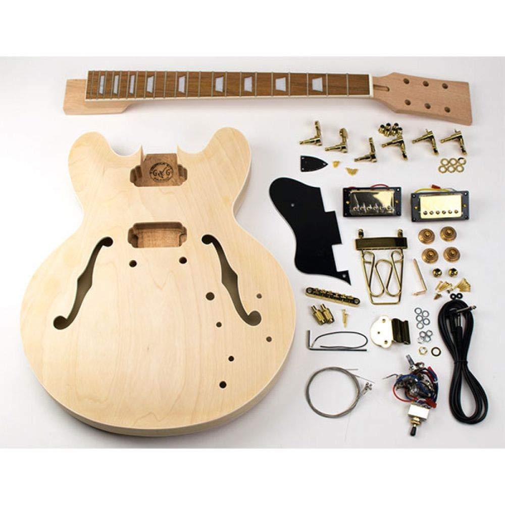 Gitarren-Kit - E - Semi Hollow Gold, Mahagoni