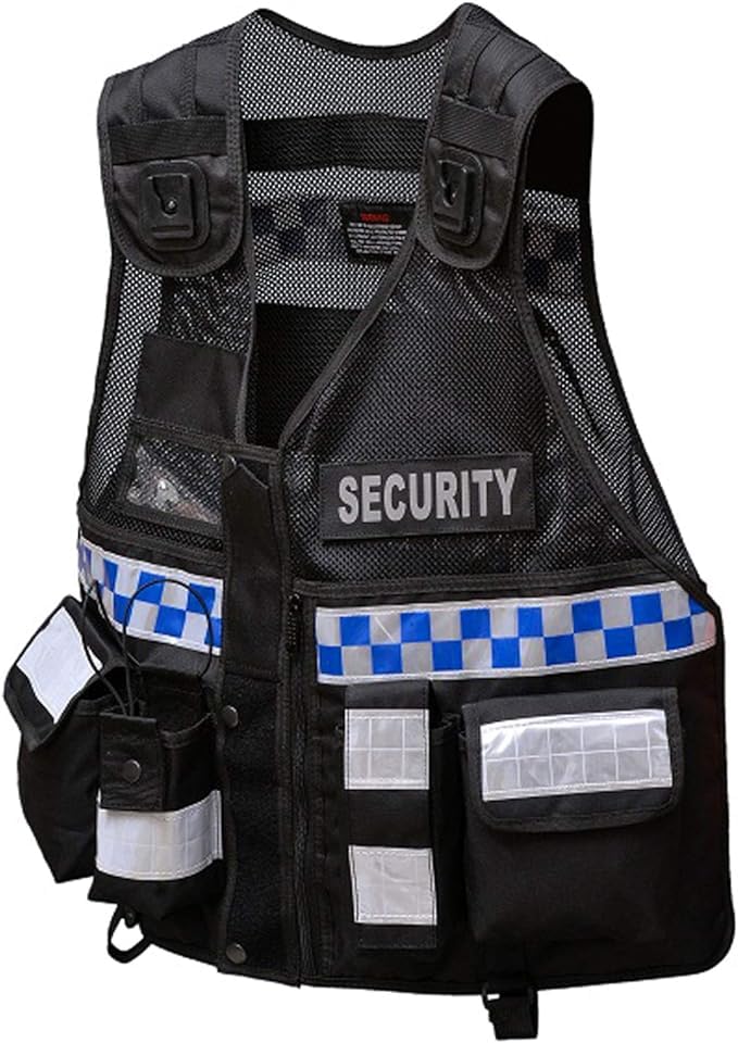 New Model Hi Viz Tactical Vest,Dog Handler, Security Vest, Tac Vest (Black Security) - Image 2